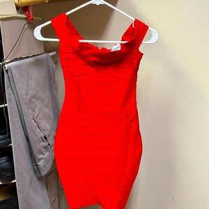 Katie J NYC size large red bandage dress